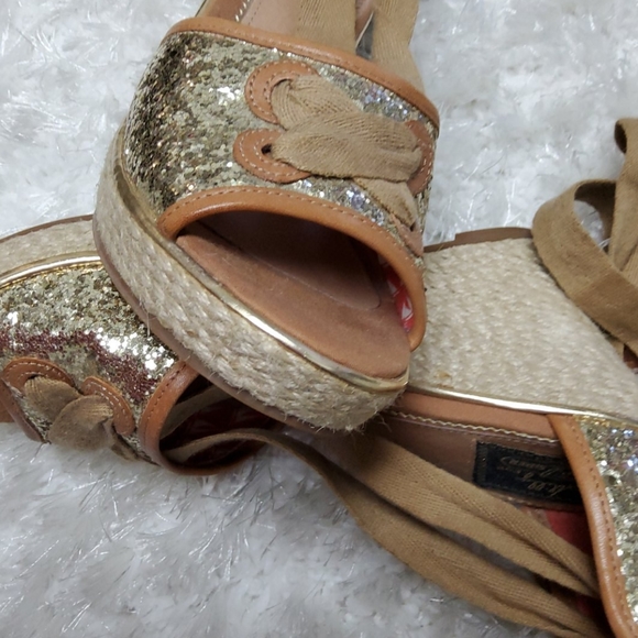 Sperry espadrill glittery sandals size 8.5 - Picture 7 of 13